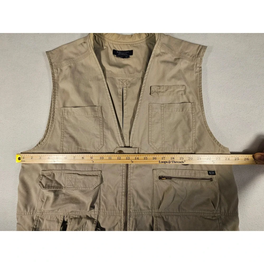 5.11‎ Tactical Series 80001 Vest Mens Khaki Tan Multi Pocket Utility Cargo XL